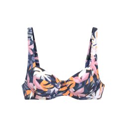 LASCANA ACTIVE Sutien de costum de baie sport bleumarin / portocaliu / roz deschis / alb