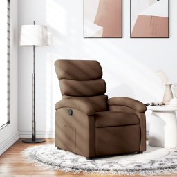 Fotoliu rabatabil, maro, material textil GartenMobel Dekor