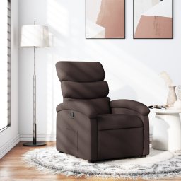 Fotoliu rabatabil, maro închis, material textil GartenMobel Dekor