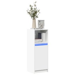Dulap cu LED, alb, 38x34x100 cm, lemn prelucrat GartenMobel Dekor