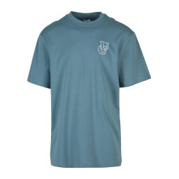 Urban Classics Tricou 'Shiny' albastru / albastru porumbel / alb