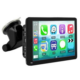 Sistem Multimedia Techstar® Apple Carplay/Android 7096, Ecran Tactil, 7 Inch 1024x600 HD IPS, Bluetooth, Mirror Link, Card TF, USB, AUX, Negru