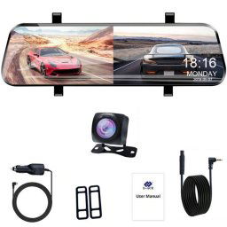 Camera Auto Tip Oglinda E-ACE A20, Dubla, 10" Inch, IPS, Touch Screen, Full HD, Night Vision, PIP