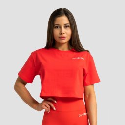 GymBeam Tricou pentru femei Cropped Limitless Hot Red XS