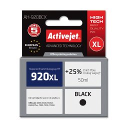 Activejet AH-920BCX ink for HP printer; HP 920XL CD972AE replacement; Premium; 50 ml; black