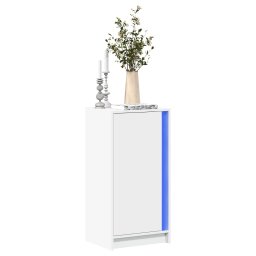 Dulap cu LED, alb, 42,5x34x85 cm, lemn prelucrat GartenMobel Dekor