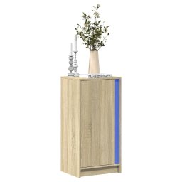 Dulap cu LED, stejar sonoma, 42,5x34x85 cm, lemn prelucrat GartenMobel Dekor