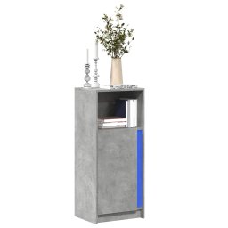 Dulap cu LED, gri beton, 42,5x34x100 cm, lemn prelucrat GartenMobel Dekor
