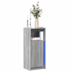Dulap cu LED, gri sonoma, 42,5x34x100 cm, lemn prelucrat GartenMobel Dekor