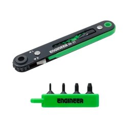 Set 4 extractori ultra-scurti ENGINEER pentru suruburi imbus deteriorate 0,89-2,5 mm, cu cheie cu clichet DR-27, Fabricat in Japonia DZ-275