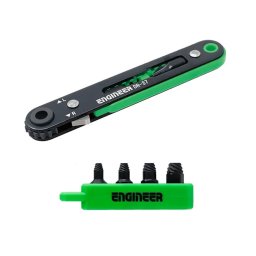 Set 4 extractori ultra-scurti ENGINEER pentru suruburi imbus deteriorate 2,5-5 mm, cu cheie cu clichet DR-27, Fabricat in Japonia DZ-276