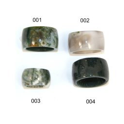 Inel din Agata Muschi Minerala Naturala - Diametru 50-73 mm - 24-30 x 24-30 x 14-16 mm - 1 Buc