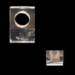 Inel Cuart Alb Cristal Natural - Diametru Gaura 44-54 mm - Dreptunghi 34x25x10 mm - 1 Buc