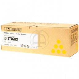 Cartuș de toner de mare capacitate galben (408253, SPC360X)
