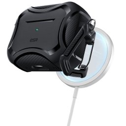 Husa Cyber Armor Tough pentru Apple AirPods Pro Series, Neagra