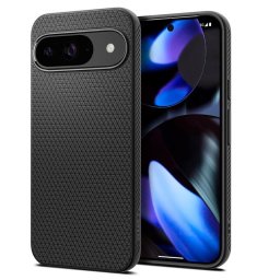 Husa Liquid Air, matte black - Google Pixel 9 Pro/Pixel 9