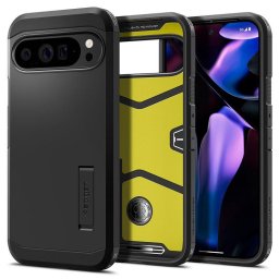 Husa Spigen Tough Armor - Husă telefon - compatibil cu Google Pixel 9 Pro XL - Anti-șoc - culoare Negru