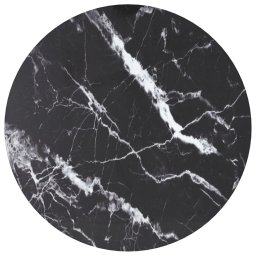 Blat masa negru Ø40x0,8 cm, sticla securizata cu design marmura GartenMobel Dekor