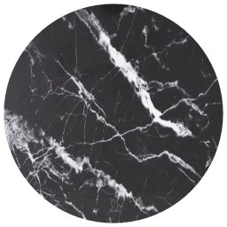 Blat masa negru Ø60x0,8 cm, sticla securizata, design marmura GartenMobel Dekor