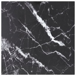 Blat masa negru 50x50 cm 6 mm sticla securizata design marmura GartenMobel Dekor