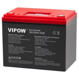 Acumulator Vipow LIFEPOW4 12V 100AH Bluetooth Negru