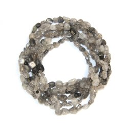 Colier Cuart cu Turmalina Neagra Natural Neregulat 2-10 x 5-8 mm