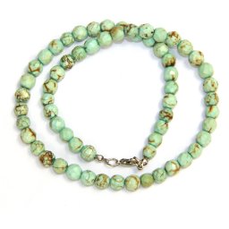 Colier Magnezit Colorat Rotund Fatetat 8x8 mm - Accesorii Metal