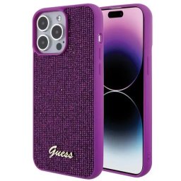 Husa iPhone 15 Pro Max (6.7) hardcase Disco Metal Script - Fuchsia