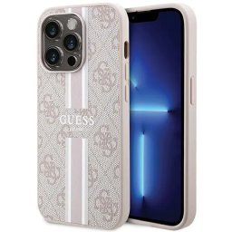 Husa 4G Printed Stripes MagSafe pentru iPhone 15 Pro (6.1) - roz