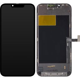 Piese si componente Display cu Touchscreen ZY pentru Apple iPhone 13 Pro, cu Rama, Versiune Soft OLED, Negru