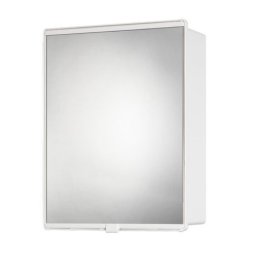 Dulap din plastic cu usa culisanta si oglinda, Escalate, 32x40x14 cm, Alb