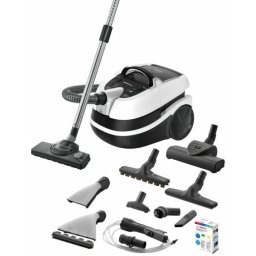 Aspirator cu spalare Bosch BWD421PRO, 2100 W, Filtru Hepa, Perii Turbo si parchet, Reglare electronica a puterii, Alb/Negru