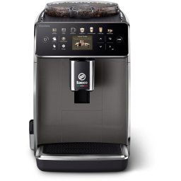 Espressor automat Philips Saeco GranAroma SM6582/10, 16 bauturi, Ecran TFT color, 6 profiluri utilizator, filtru AquaClean, Rasnita ceramica, Argintiu/Negru