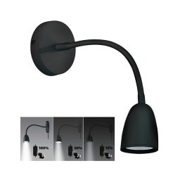 Veioză LED de perete dimabilă LED/4W/230V neagră Brilagi