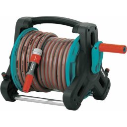 Set carucior suport pentru furtun echipat cu 10 M furtun si conectori