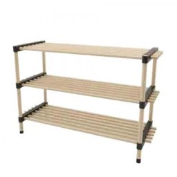 Mobilier interior Raft modular din lemn, 3 polite, Ideal depozitare incaltaminte, 52 cm, Seowood