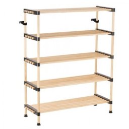 Mobilier interior Raft modular din lemn, 92 cm, 5 polite, Seowood