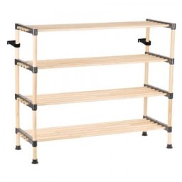 Mobilier interior Raft modular din lemn,H 63 cm, 4 polite, Seowood