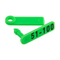 Crotalii pentru miei și iezi, Twintag, verde, 51-100 :: 51-100