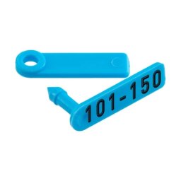 Crotalii pentru miei și iezi, Twintag, albastru, 101-150 :: 101-150