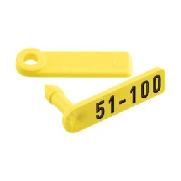 Crotalii pentru miei și iezi, Twintag, galben, 51-100 :: 51-100