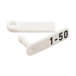 Crotalii pentru miei și iezi, Twintag, alb, 1-50 :: 1-50