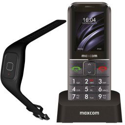 Telefon Mobil MaxCom MM735 Single SIM Tracker GPS + Bratara SOS IP67 Negru