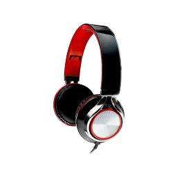 Casti CASTI Spacer, cu fir, standard, utilizare multimedia, microfon pe fir, pliabile, banda ajustabila, conectare prin Jack 3.5 mm x 2, rosu&negru, "SPHS-SILVER", (timbru verde 0.8 lei)