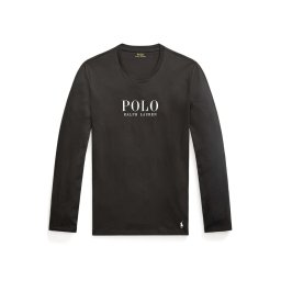 POLO RALPH LAUREN Bluză L/S Crew-Sleep-Top 714899614004 001 black