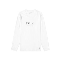POLO RALPH LAUREN Bluză L/S Crew-Sleep-Top 714899614005 100 white