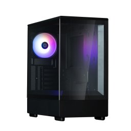 Carcasa P10 mini tower, gaming, fara sursa, suporta 7xfan, 1xfan inclus negru