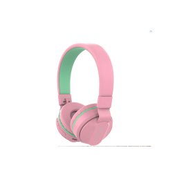 Casti copii Over-Ear Buddy, Bluetooth 5.3, roz, incarcare USB-C (pentru fete)
