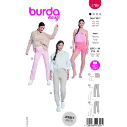 Tipar pantaloni de trening pentru femei, scurti sau lungi, diverse tivuri, in trei variante