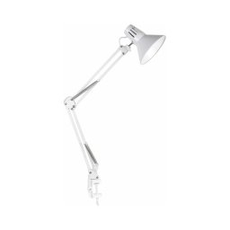 Lampă de masă cu clemă WORKER 1xE27/10W/230V albă
